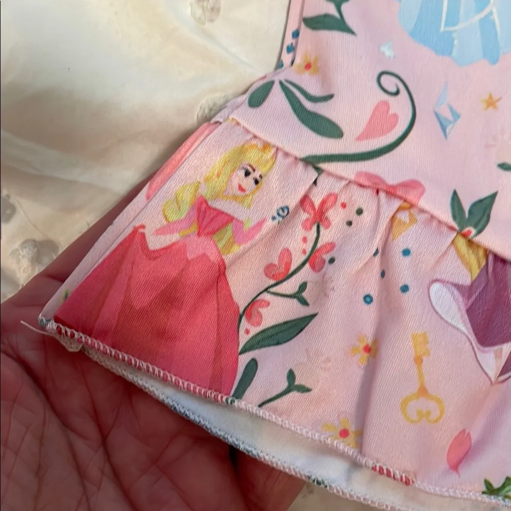 Disney Princess Pink and Blue Nightgown Pajamas with Cinderella belle and more - Picture 3 of 8